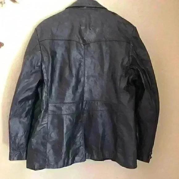 VTG Fidelity Union Made 60s 70s Genuine Black Leather Jacket Men' s Labeled 44 - Picture 5 of 10